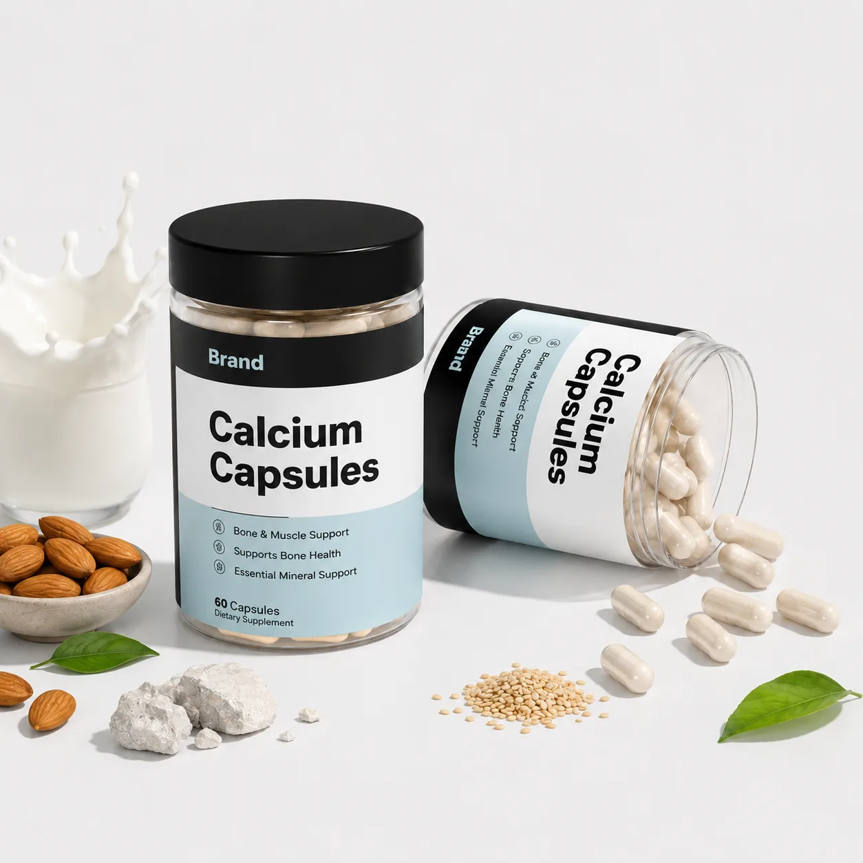 Calcium Tablet Capsules private label packaging and labeling support in India for export-quality tablet and capsule supplement brands