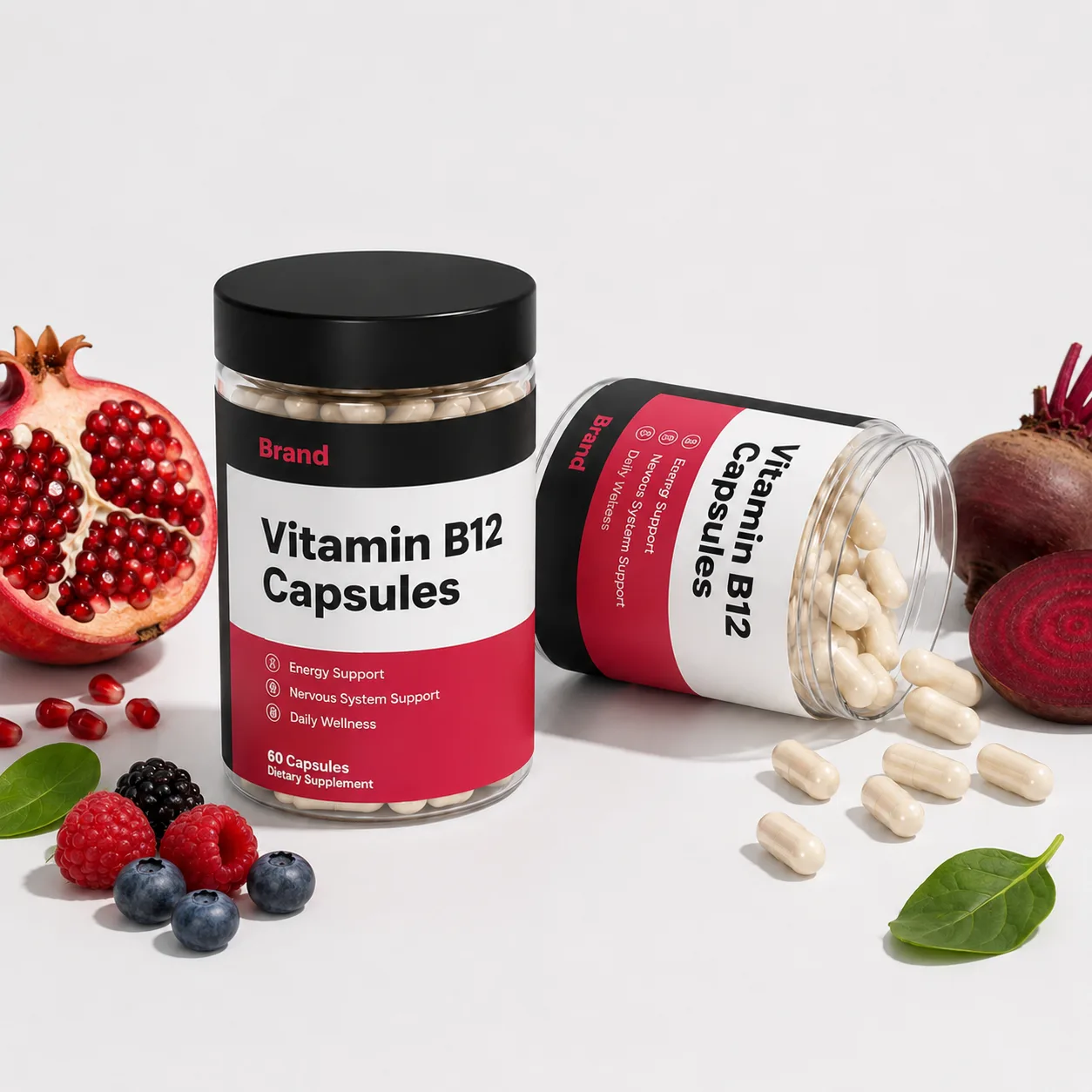 Vitamin B12 Tablet Capsules manufacturing partner in India for startups distributors e-commerce brands and international sourcing buyers
