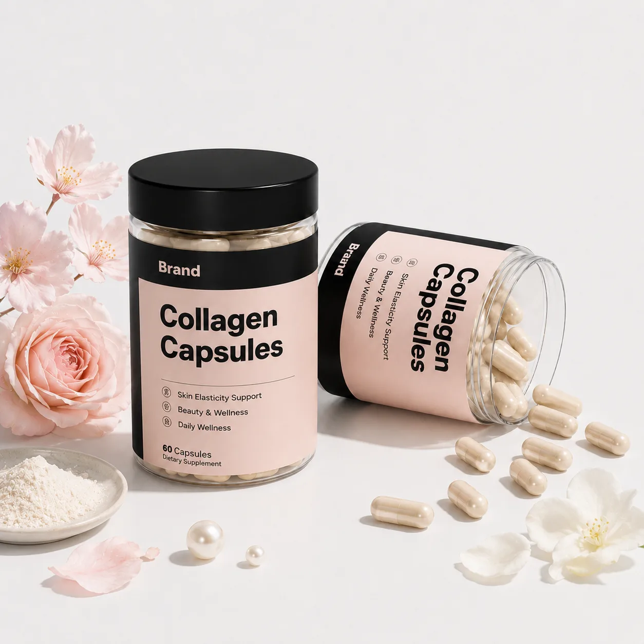 Collagen Tablet Capsules manufacturer in India for private label tablet and capsule supplement brands distributors and importers