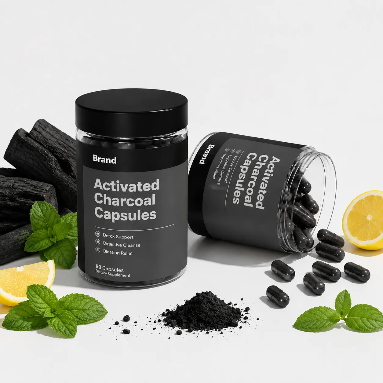 Activated Charcoal Tablet Capsules Export-quality manufacturer in India for private label tablet and capsule supplement brands distributors and importers