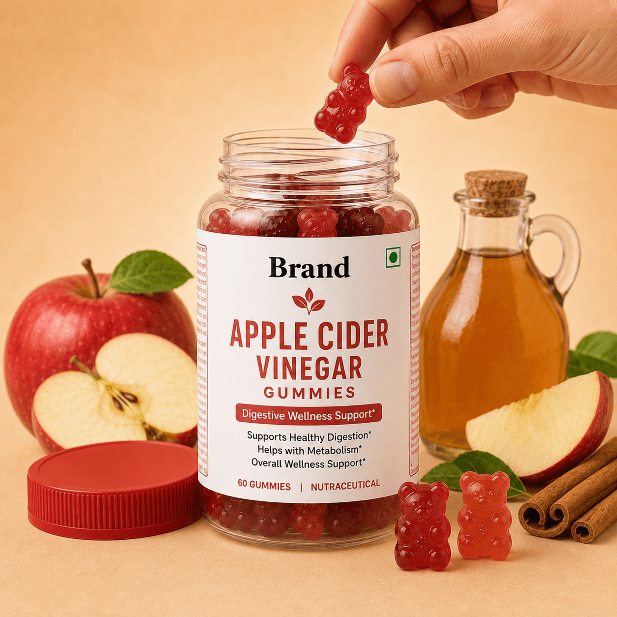 apple cider vinegar Apple cider vinegar gummies manufacturer in India for private label supplement brands and global B2B buyers