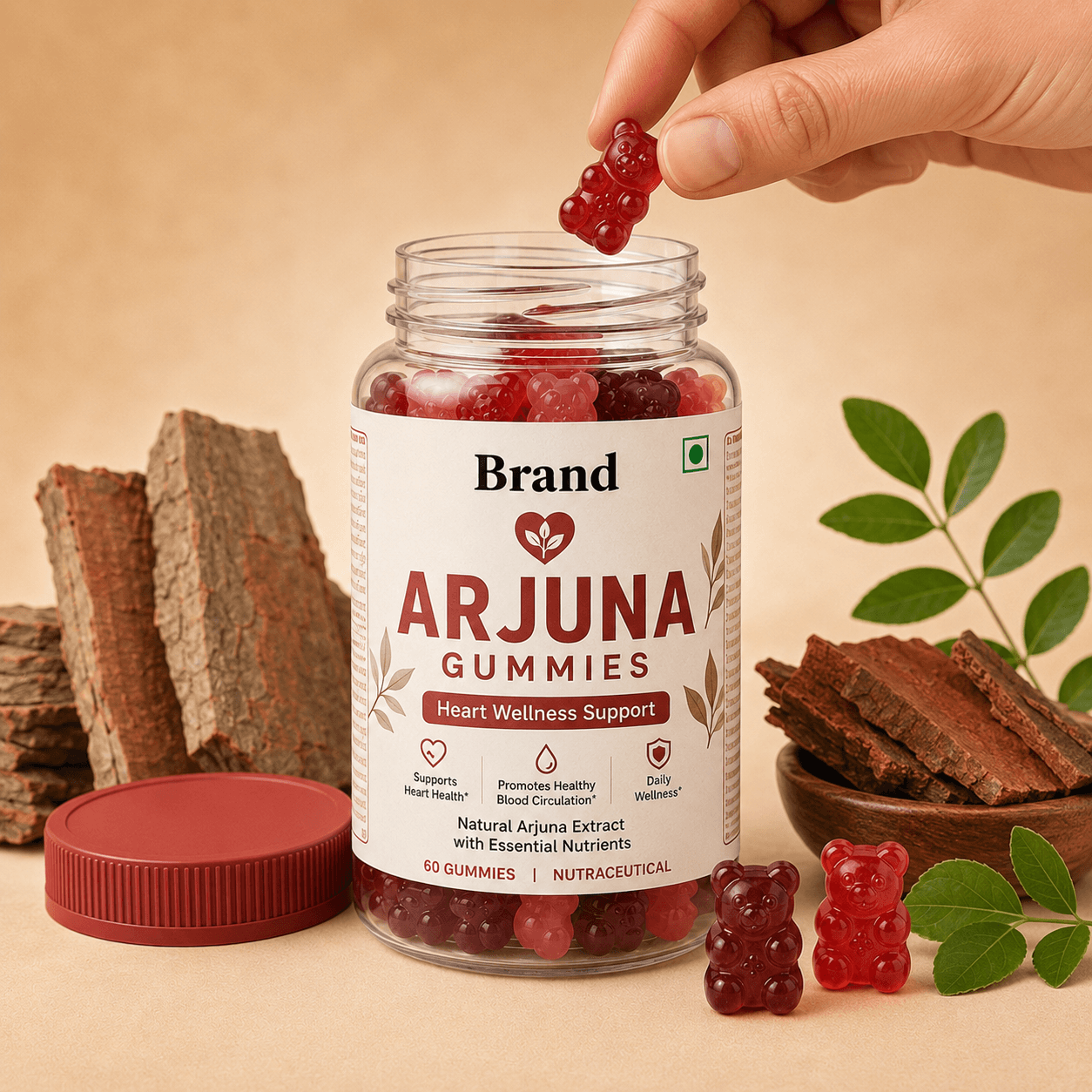 Arjuna gummies manufacturer in India for private label herbal wellness supplement brands and export buyers