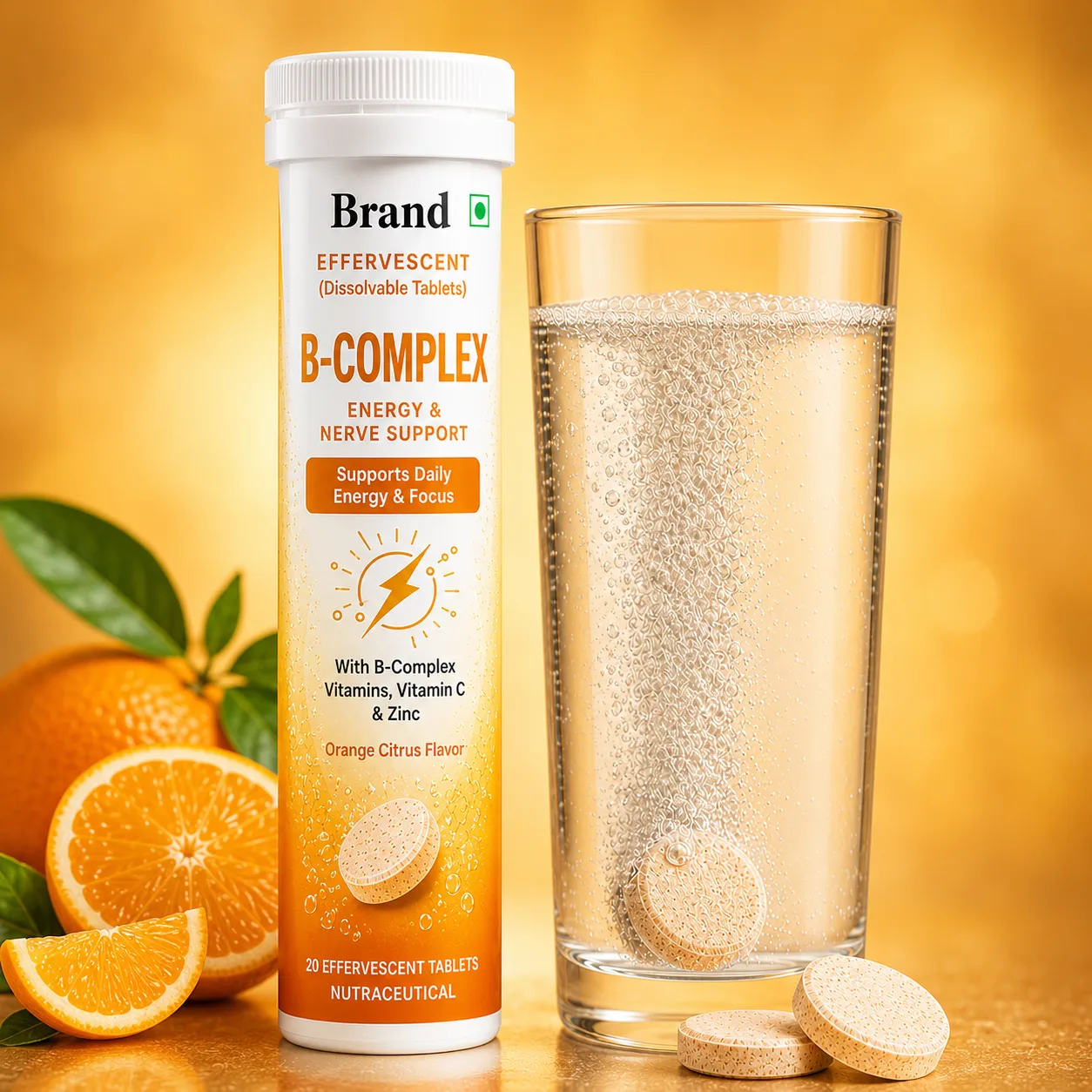 B-Complex Effervescent Effervescent manufacturer in India for private label effervescent supplement brands distributors and importers