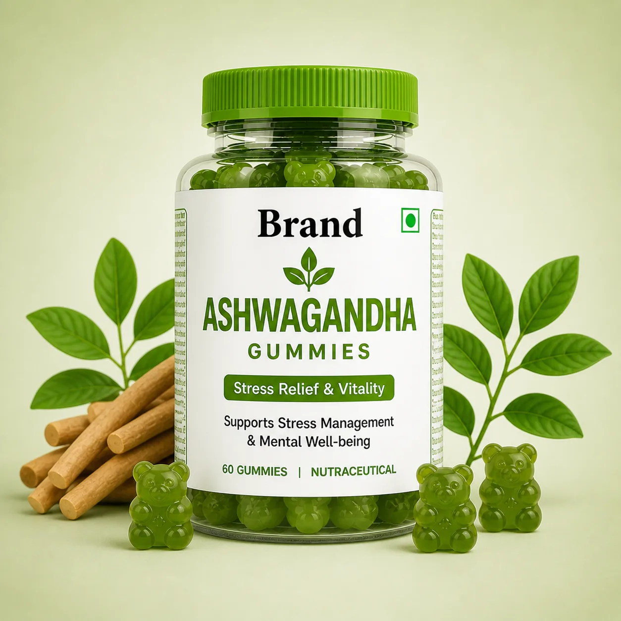 Ashwagandha GUMMIES Custom formulation manufacturer in India for third-party manufacturing private label packaging and B2B supply