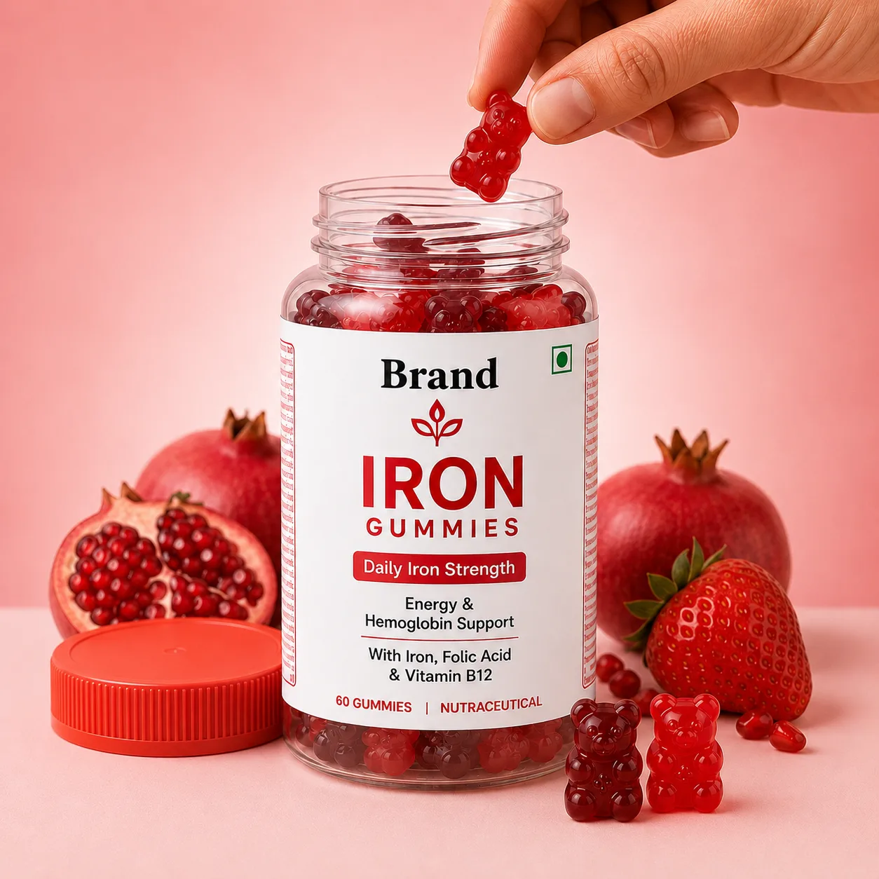 Iron Gummies & Effervescent Gummies manufacturer and exporter in India for private label brands custom formulation bulk orders and global B2B buyers