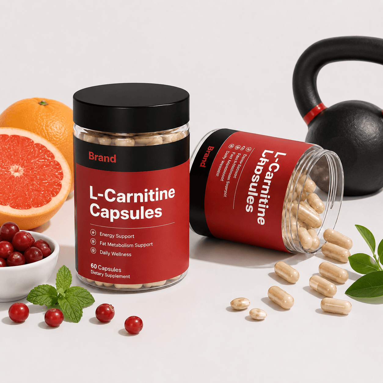 L-Carnitine capsule manufacturer and exporter in India for private label dietary supplement brands bulk orders and B2B supply