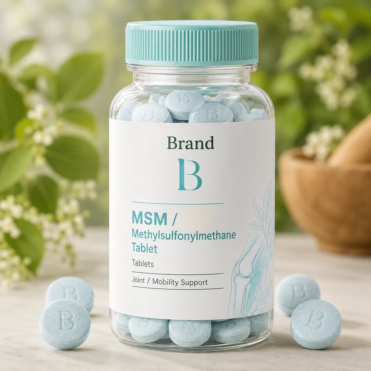 MSM Tablet Tablet supplier and manufacturer from India for custom formulation private label products and worldwide B2B supply