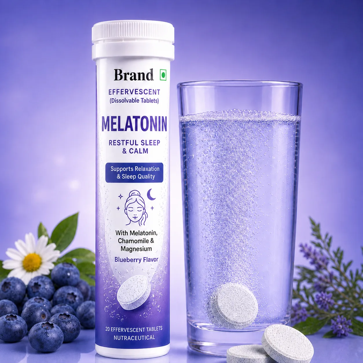 Melatonin Effervescent Export-quality manufacturer in India for private label gummy supplement brands distributors and importers