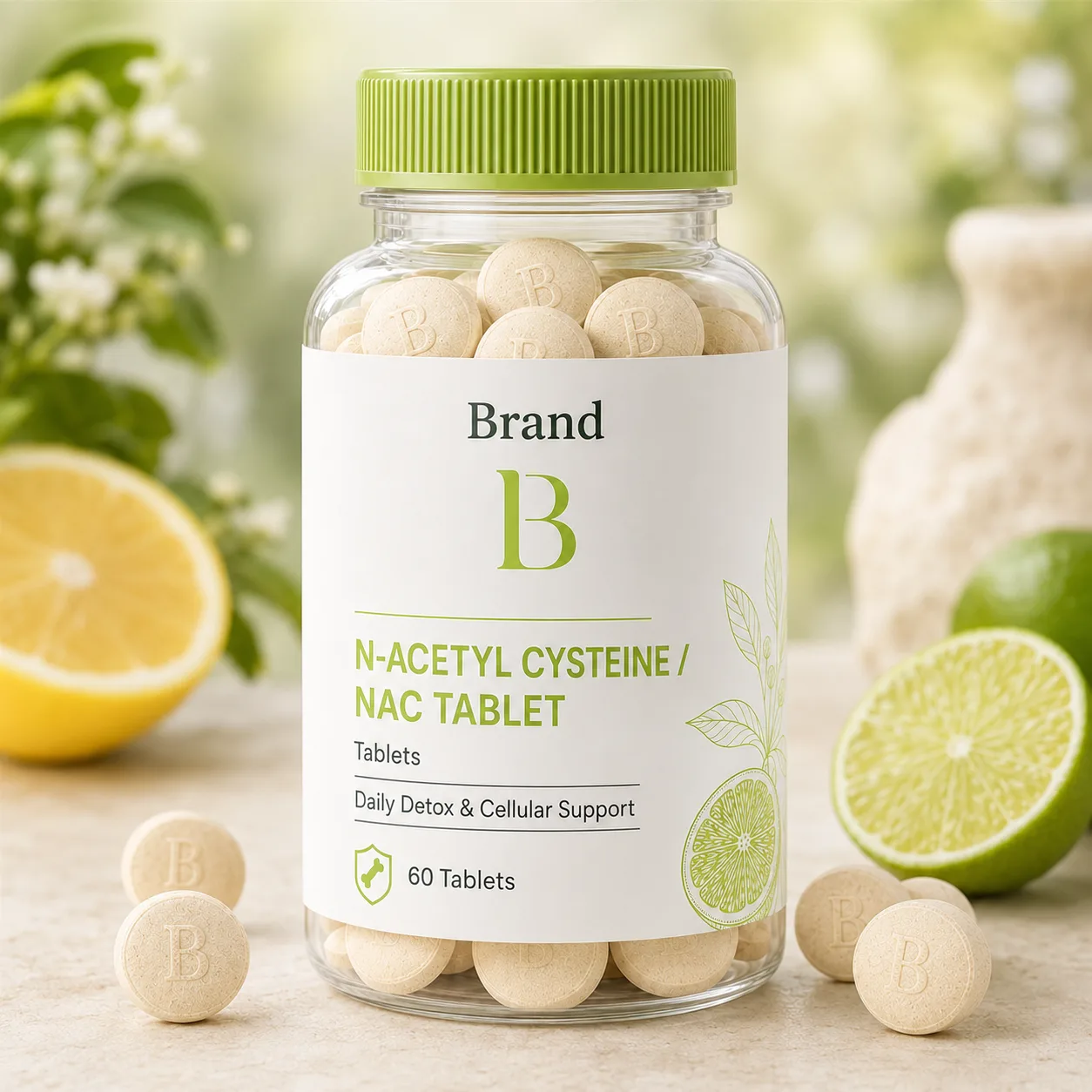 N-Acetyl Cysteine (NAC) manufacturing in India for nutraceutical and wellness supplement brands with private label packaging bulk supply and export support