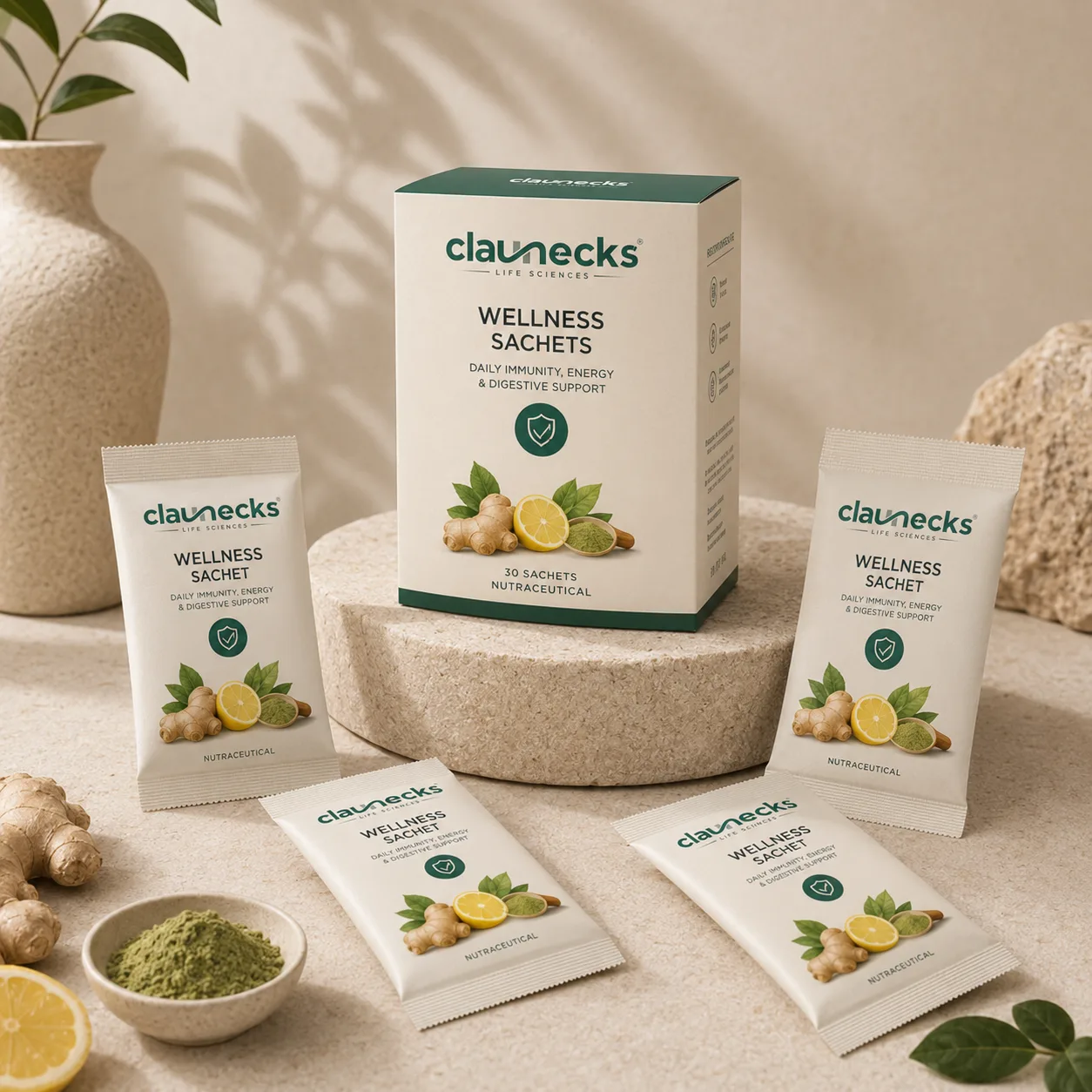 Supplement sachet manufacturer in India for private label powder sachets single dose packaging and B2B export buyers