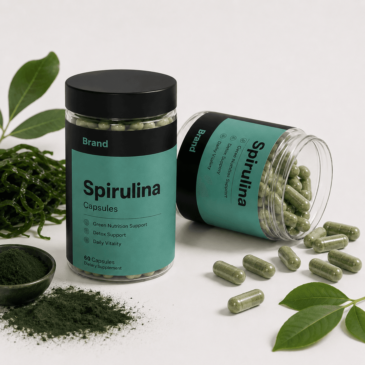 Spirulina supplier and manufacturer from India for custom formulation private label products and worldwide B2B supply