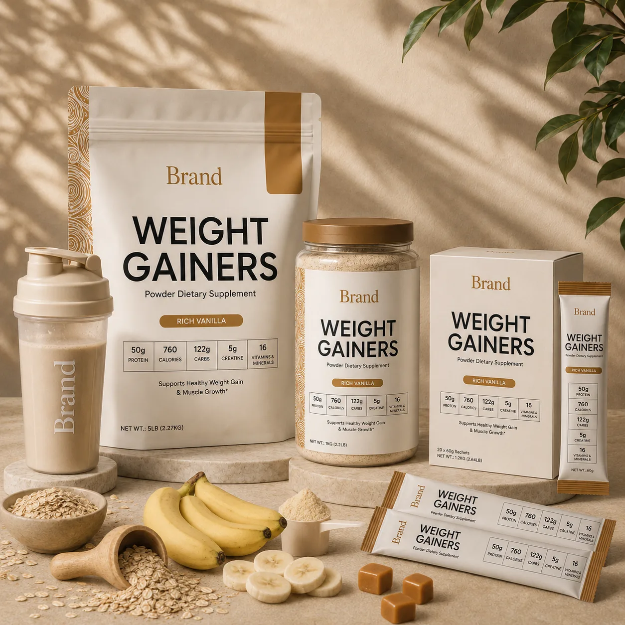 Weight Gainers powder manufacturer in India for private label sports nutrition and dietary supplement brands