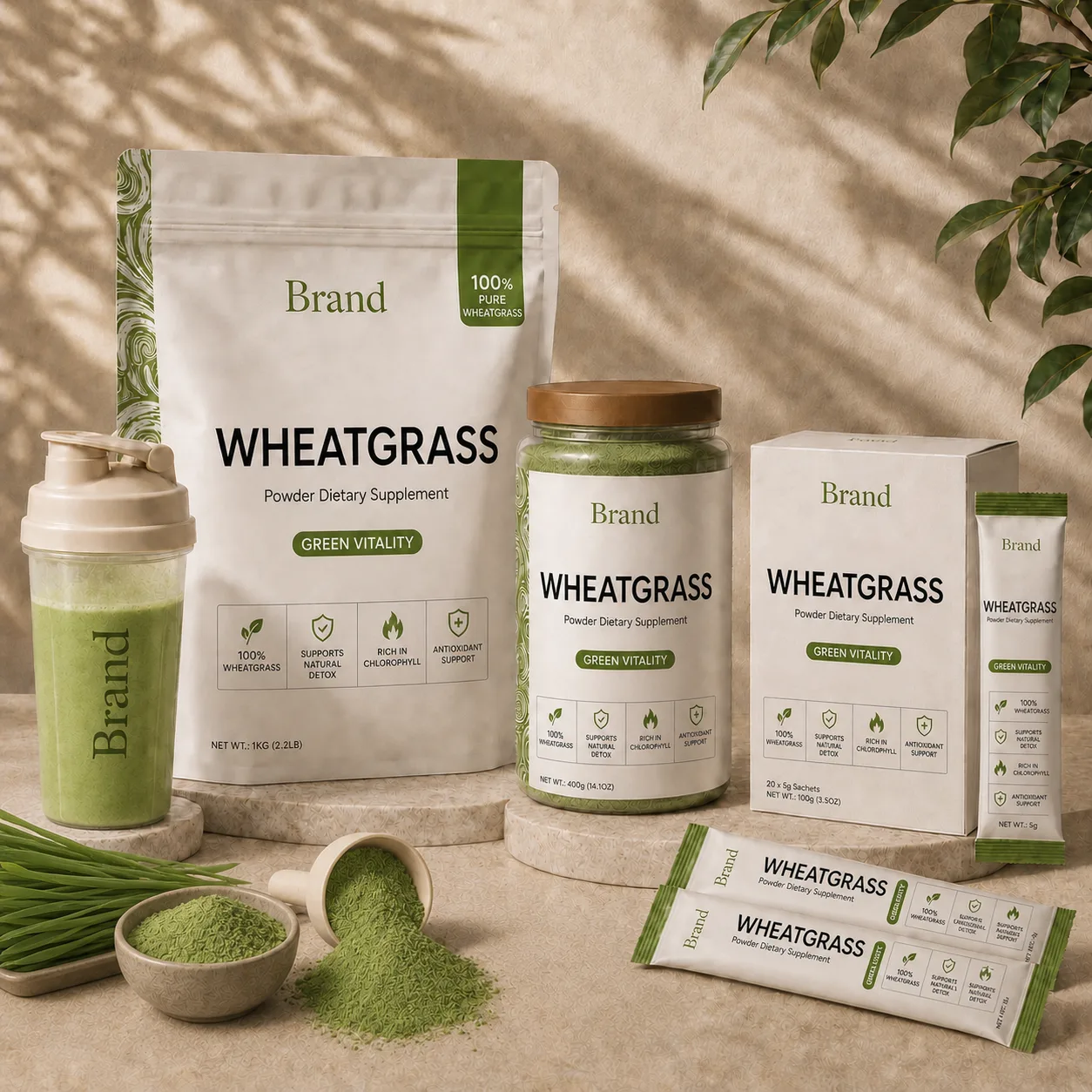Wheatgrass export in Claunecks Life Sciences, India for herbal wellness, ayurvedic and natural product brands, private label brands, bulk buyers and export clients with custom formulation and packaging support.
